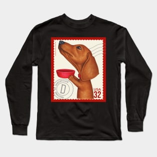 Funny Dachshund Doxie Cutely begging for treats Long Sleeve T-Shirt